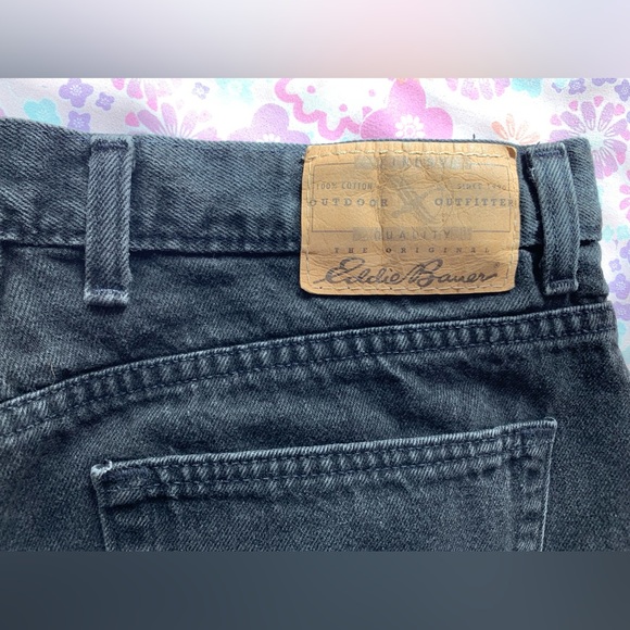 Vintage 90s Eddie Bauer black loose fit jeans size 16 - Picture 4 of 8